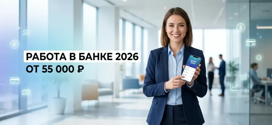Работа в банке 2026 — вакансии Т-Банка, Альфа-Банка и Efin с зарплатой до 150 000 рублей