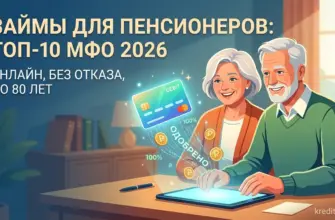 Займы для пенсионеров онлайн на карту — ТОП-10 МФО 2026