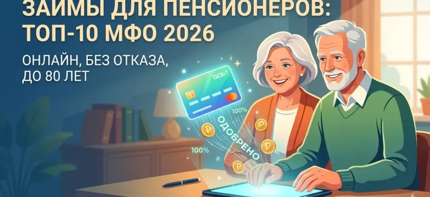 Займы для пенсионеров онлайн на карту — ТОП-10 МФО 2026