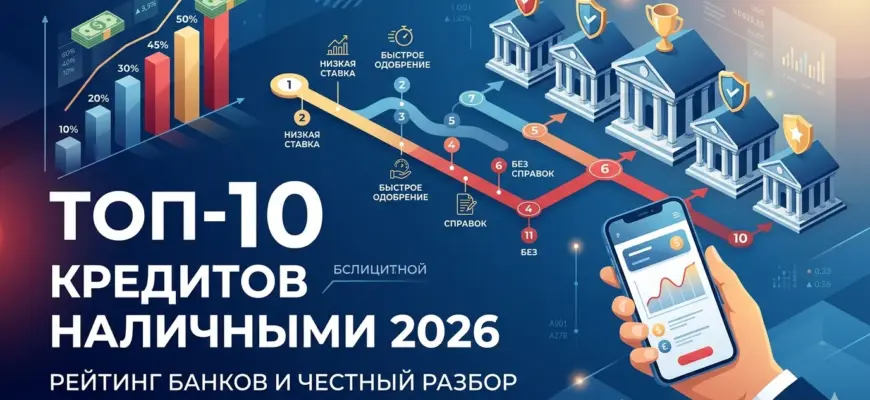 Рейтинг лучших потребительских кредитов наличными 2026 года топ 10 банков