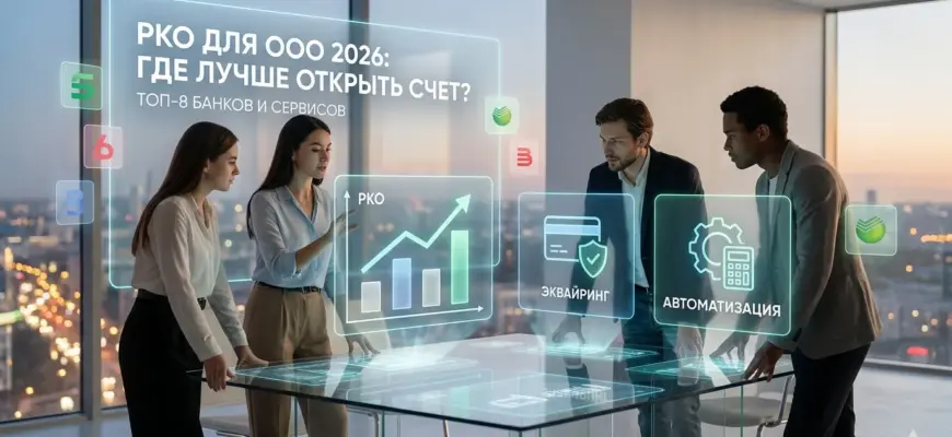 Сравнение тарифов РКО и эквайринга для ООО в 2026 году в ведущих банках РФ
