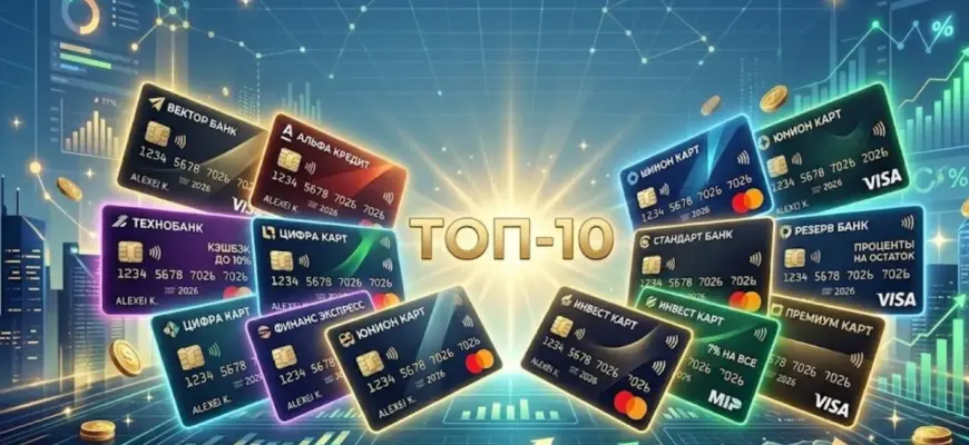 ТОП-10 дебетовых карт 2026
