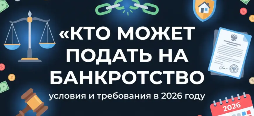 Кто может подать на банкротство физического лица — условия и требования 2026