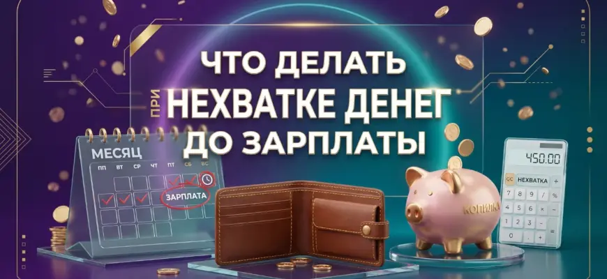 Что делать при нехватке денег до зарплаты