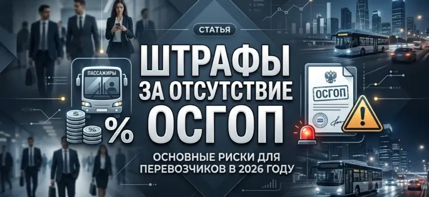 Штрафы за отсутствие ОСГОП для перевозчиков в 2026 году