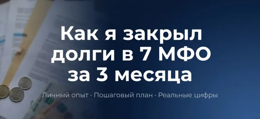 Как я закрыл долги в 7 МФО за 3 месяца — личный опыт погашения займов
