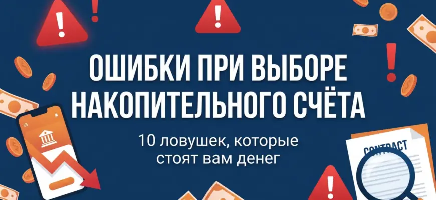 Ошибки при выборе накопительного счёта — 10 ловушек, которые стоят вам денег