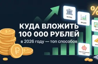 Куда вложить 100 000 рублей в 2026 году — топ способов с реальной доходностью