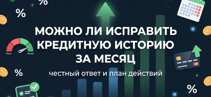 Можно ли исправить кредитную историю за месяц — честный ответ и план действий