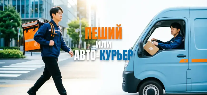 Пеший или авто-курьер — что выгоднее в 2026 году