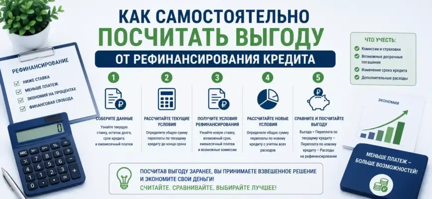 Как самостоятельно посчитать выгоду от рефинансирования кредита