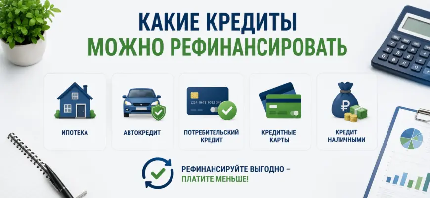 Какие кредиты можно рефинансировать в 2026 году