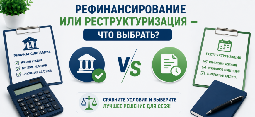 Рефинансирование или реструктуризация кредита — что выбрать в 2026 году
