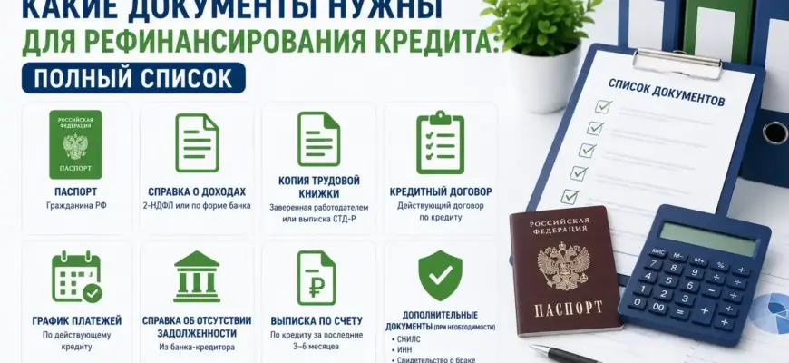Какие документы нужны для рефинансирования кредита