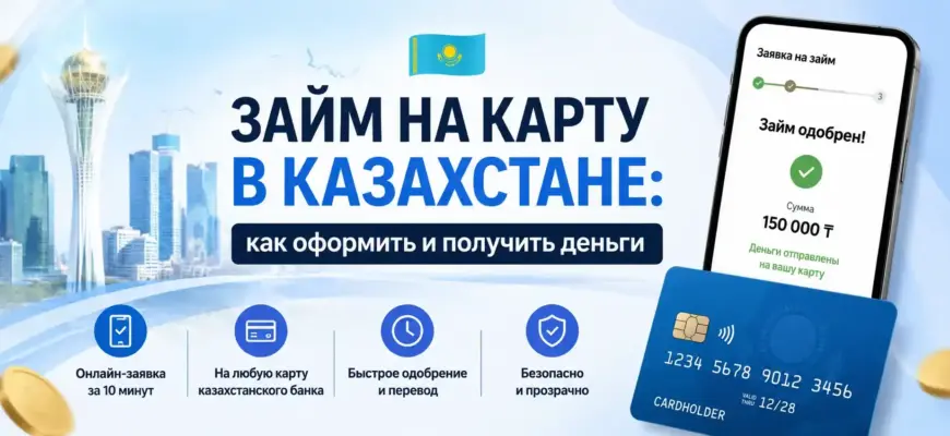Займ на карту в Казахстане