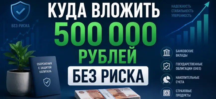 Куда вложить 500 000 рублей без риска — надежные способы